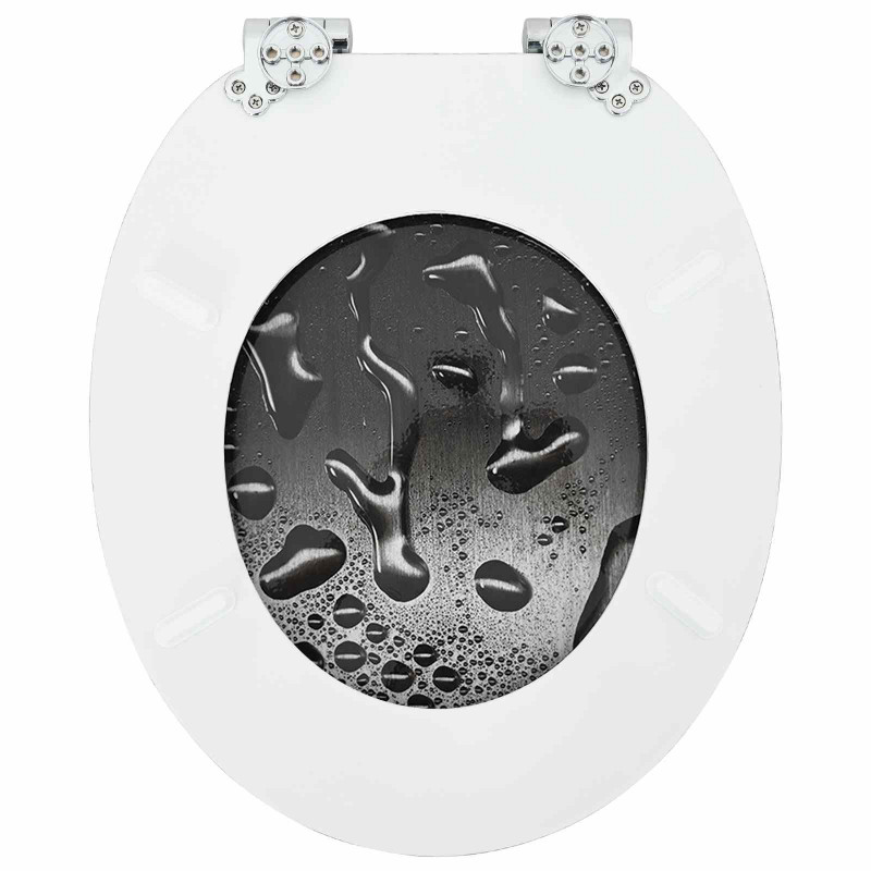 Deska toaletowa z samoodblokowaniem 2 pcs Szary 44 x 38 cm