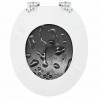 Deska toaletowa z samoodblokowaniem 2 pcs Szary 44 x 38 cm