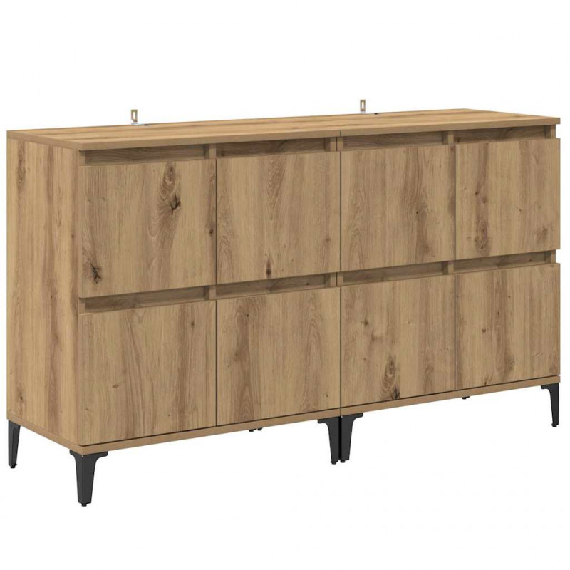 Komody 2 pcs Dąb rzemieślniczy 60 x 35 x 70 cm