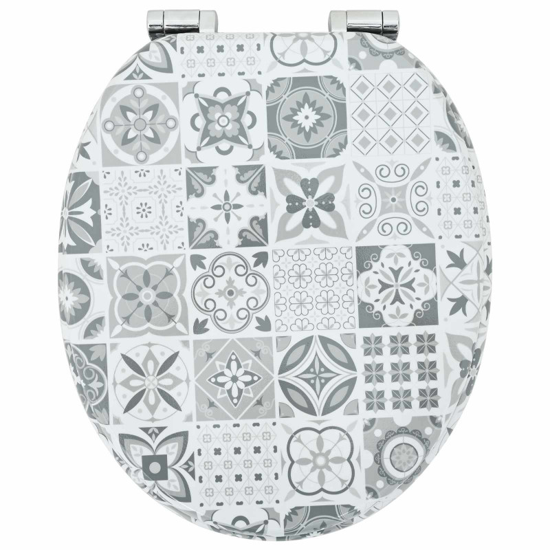 Deska toaletowa z samoodblokowaniem 2 pcs 44 x 38 cm Płyta MDF