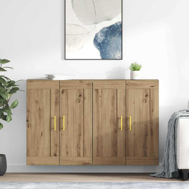 Szafka wisząca 2 pcs Dąb rzemieślniczy 69,5 x 34 x 90 cm