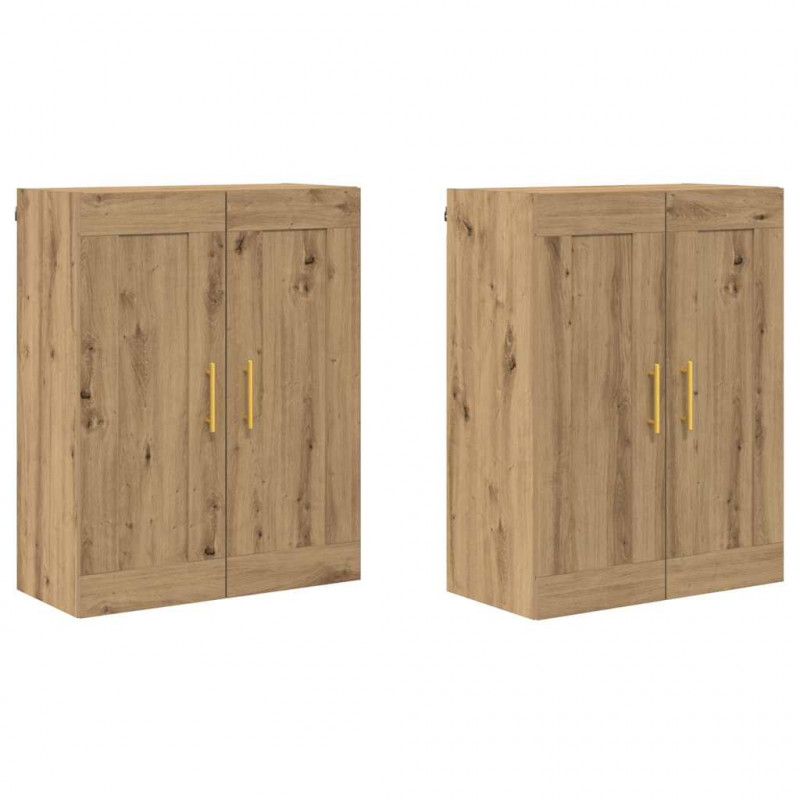 Szafka wisząca 2 pcs Dąb rzemieślniczy 69,5 x 34 x 90 cm