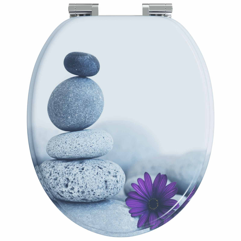 Deska toaletowa z samoodblokowaniem 2 pcs Szary 44 x 38 cm