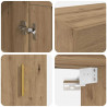 Szafka wisząca 2 pcs Dąb rzemieślniczy 69,5 x 34 x 90 cm