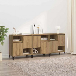 Komody 3 pcs Dąb rzemieślniczy 60 x 35 x 70 cm