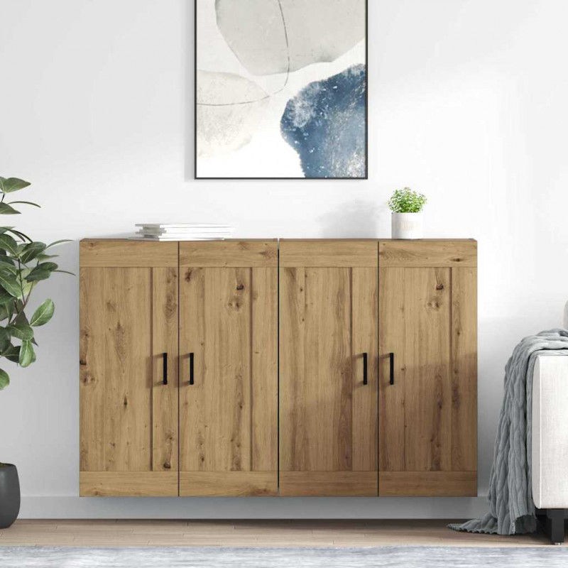 Szafka wisząca 2 pcs Dąb rzemieślniczy 69,5 x 34 x 90 cm
