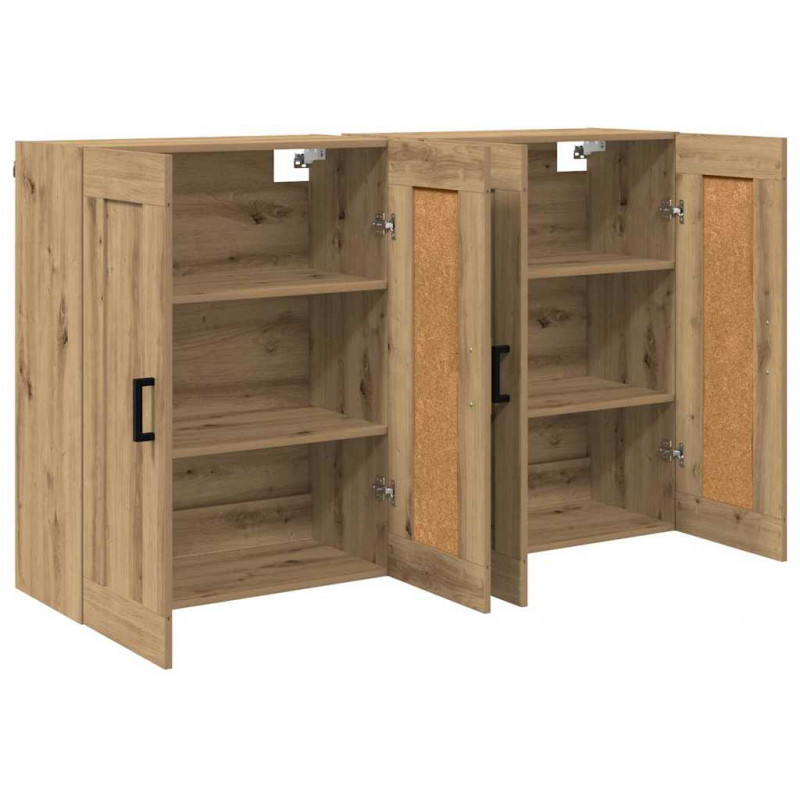 Szafka wisząca 2 pcs Dąb rzemieślniczy 69,5 x 34 x 90 cm