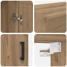 Szafka wisząca 2 pcs Dąb rzemieślniczy 69,5 x 34 x 90 cm