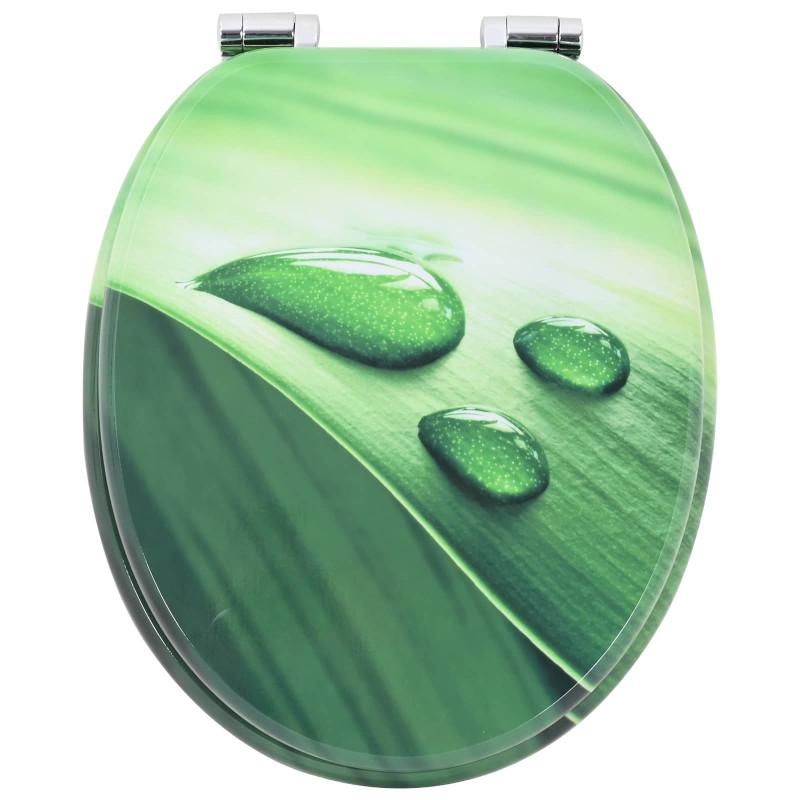 Deska toaletowa z samoodblokowaniem 2 pcs Zielony krople