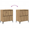 Komody 3 pcs Dąb rzemieślniczy 60 x 35 x 70 cm