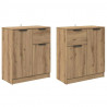 Komody z szufladą 2 pcs Dąb rzemieślniczy 60 x 30 x 70 cm