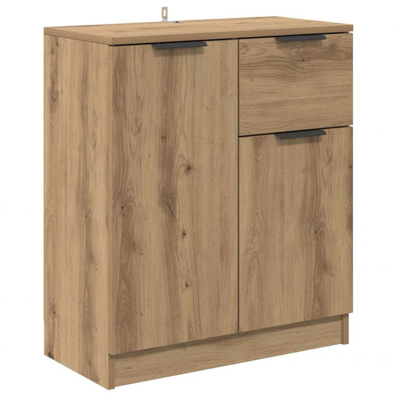Komody z szufladą 2 pcs Dąb rzemieślniczy 60 x 30 x 70 cm