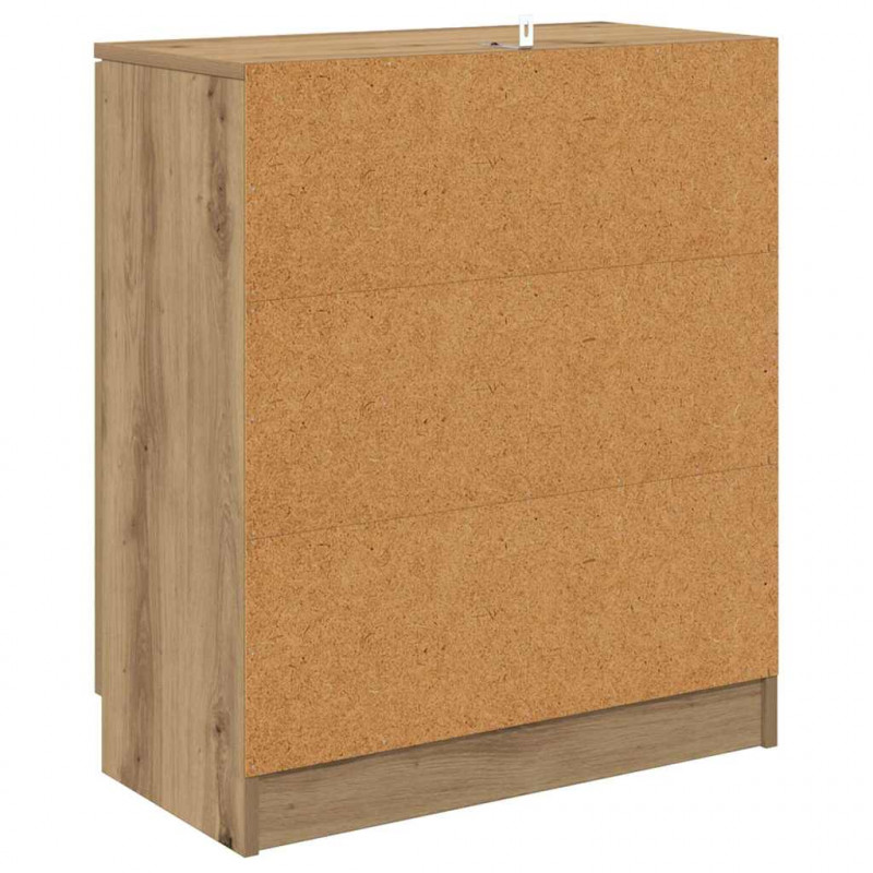 Komody z szufladą 2 pcs Dąb rzemieślniczy 60 x 30 x 70 cm