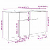 Komody z szufladą 2 pcs Dąb rzemieślniczy 60 x 30 x 70 cm