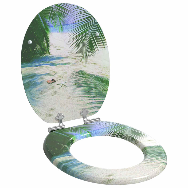 Deska toaletowa z samoodblokowaniem 2 pcs Zielony 44 x 38 cm