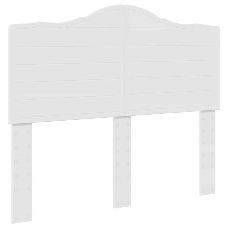 Ramka łóżka Z zagłówkiem Biały 120 x 190 cm Lite drewno sosnowe