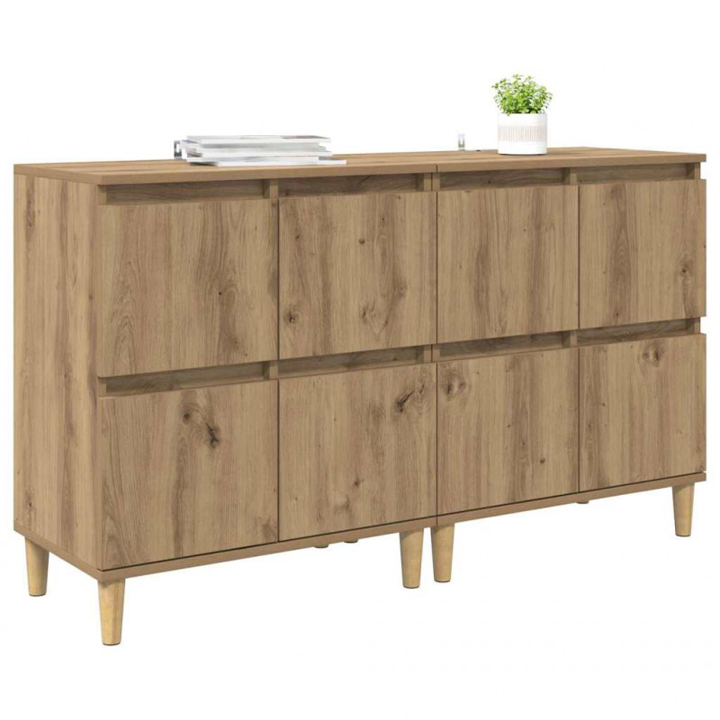 Komody 2 pcs Dąb rzemieślniczy 60 x 35 x 70 cm