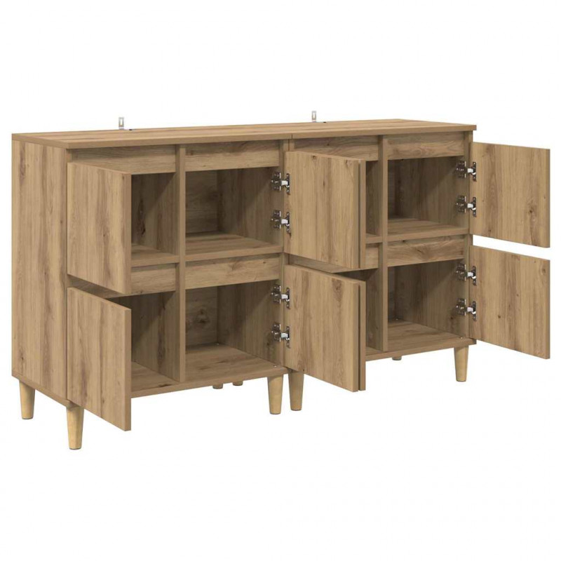 Komody 2 pcs Dąb rzemieślniczy 60 x 35 x 70 cm