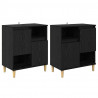 Komody 2 pcs Czarny Dąb 60 x 35 x 70 cm Materiał drewnopochodny