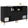 Komody 2 pcs Czarny Dąb 60 x 35 x 70 cm Materiał drewnopochodny
