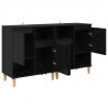 Komody 2 pcs Czarny Dąb 60 x 35 x 70 cm Materiał drewnopochodny