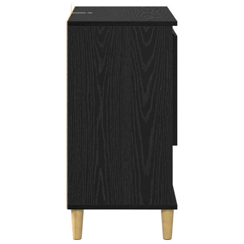 Komody 2 pcs Czarny Dąb 60 x 35 x 70 cm Materiał drewnopochodny