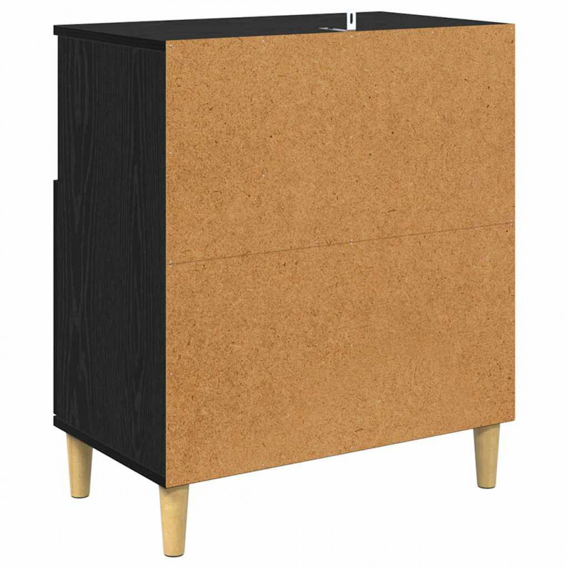 Komody 2 pcs Czarny Dąb 60 x 35 x 70 cm Materiał drewnopochodny