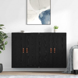Szafka wisząca 2 pcs Czarny Dąb 69,5 x 34 x 90 cm