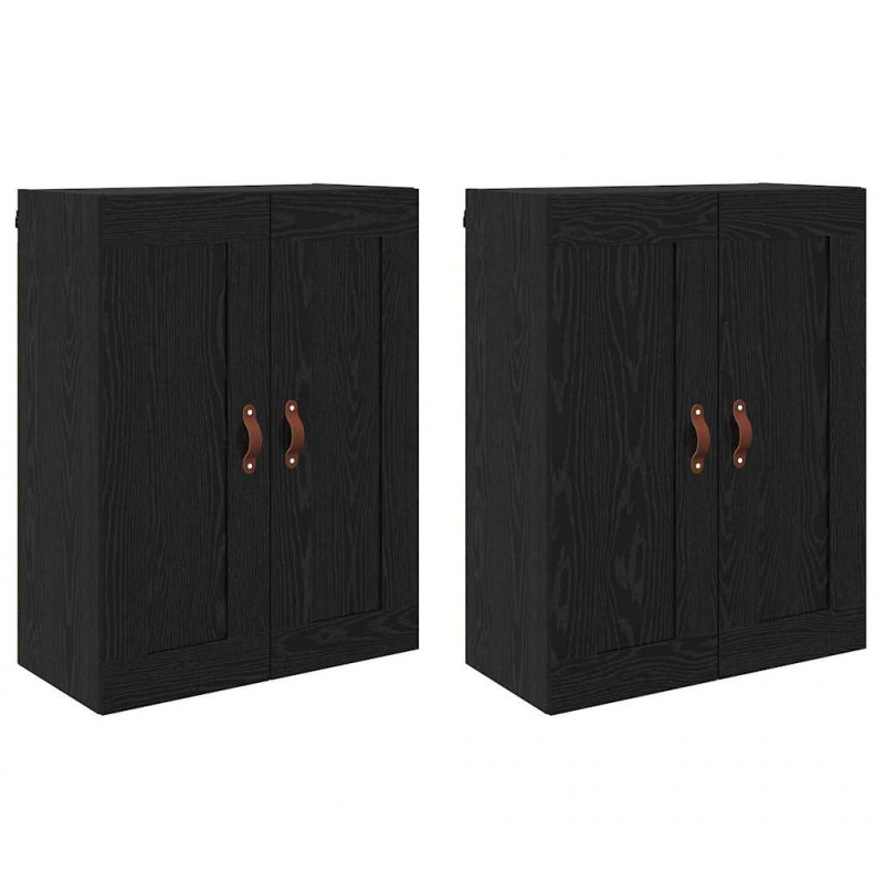 Szafka wisząca 2 pcs Czarny Dąb 69,5 x 34 x 90 cm