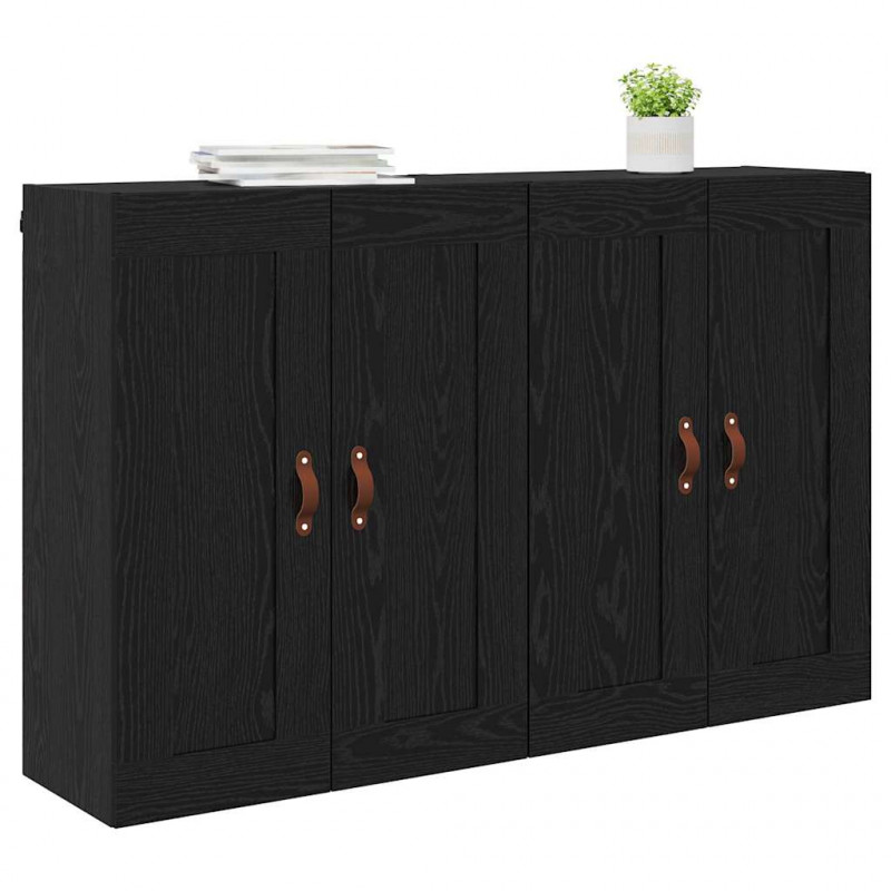 Szafka wisząca 2 pcs Czarny Dąb 69,5 x 34 x 90 cm