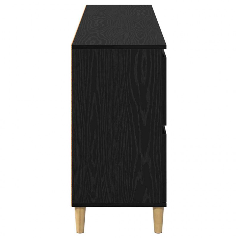 Komody 3 pcs Czarny Dąb 60 x 35 x 70 cm Materiał drewnopochodny