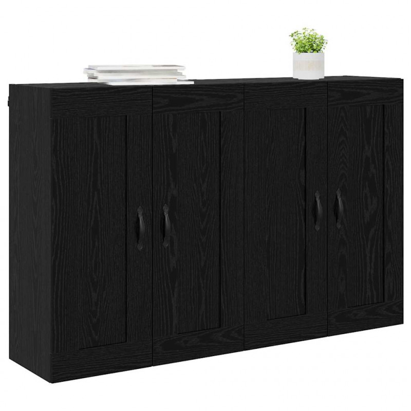 Szafka wisząca 2 pcs Czarny Dąb 69,5 x 34 x 90 cm