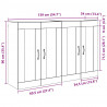 Szafka wisząca 2 pcs Czarny Dąb 69,5 x 34 x 90 cm