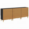 Komody 3 pcs Czarny Dąb 60 x 35 x 70 cm Materiał drewnopochodny