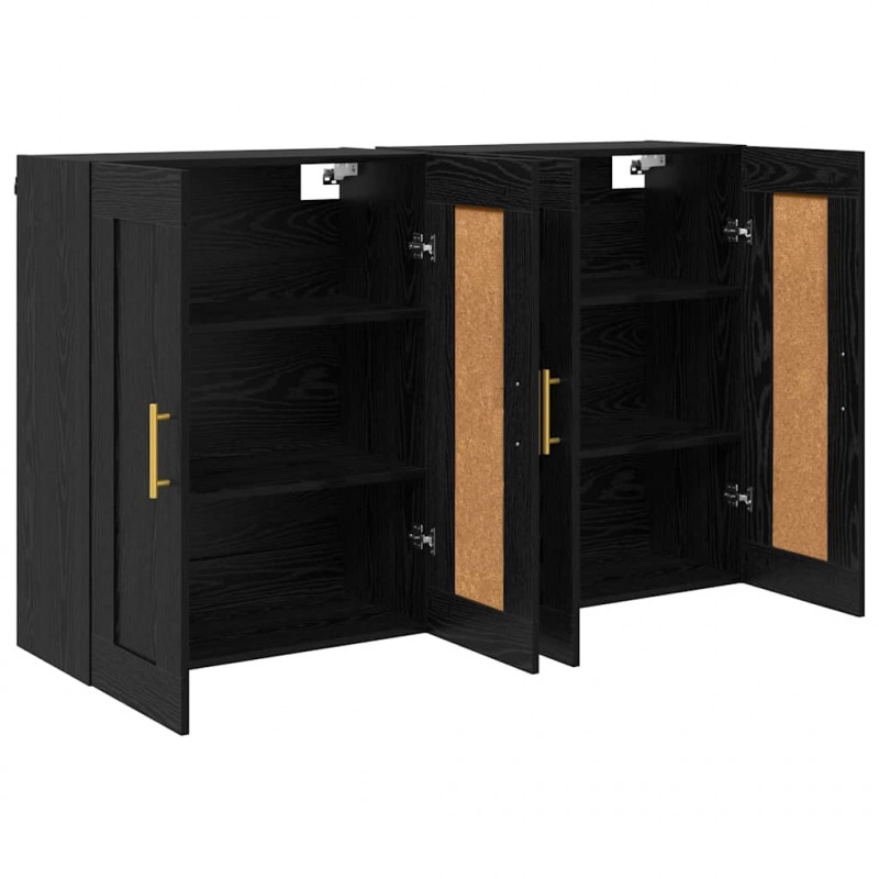 Szafka wisząca 2 pcs Czarny Dąb 69,5 x 34 x 90 cm