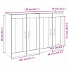 Szafka wisząca 2 pcs Czarny Dąb 69,5 x 34 x 90 cm