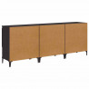 Komody 3 pcs Czarny Dąb 60 x 35 x 70 cm Materiał drewnopochodny