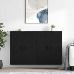 Szafka wisząca 2 pcs Czarny Dąb 69,5 x 34 x 90 cm