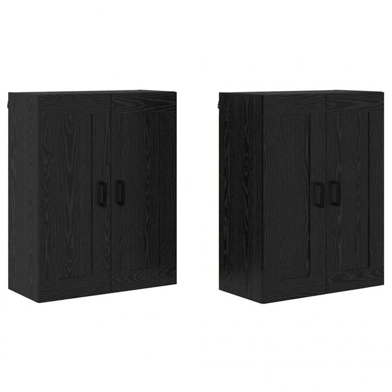 Szafka wisząca 2 pcs Czarny Dąb 69,5 x 34 x 90 cm