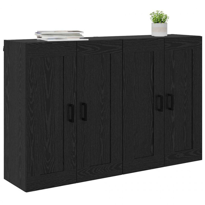 Szafka wisząca 2 pcs Czarny Dąb 69,5 x 34 x 90 cm