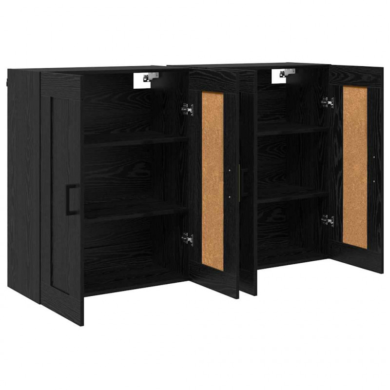 Szafka wisząca 2 pcs Czarny Dąb 69,5 x 34 x 90 cm