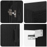 Szafka wisząca 2 pcs Czarny Dąb 69,5 x 34 x 90 cm