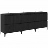 Komody 3 pcs Czarny Dąb 60 x 35 x 70 cm Materiał drewnopochodny