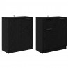 Komody 2 pcs Czarny Dąb 60 x 30 x 70 cm Materiał drewnopochodny