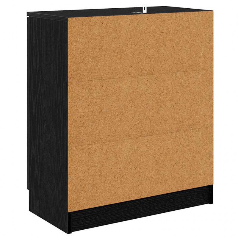 Komody 2 pcs Czarny Dąb 60 x 30 x 70 cm Materiał drewnopochodny