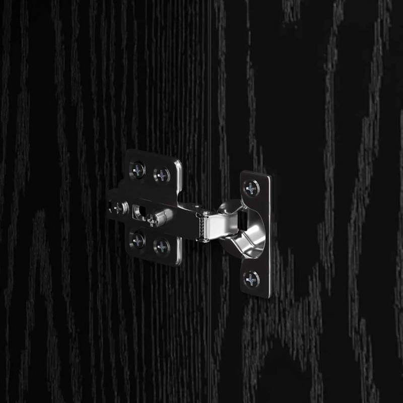 Komody 2 pcs Czarny Dąb 60 x 30 x 70 cm Materiał drewnopochodny