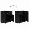 Komody 2 pcs Czarny Dąb 60 x 30 x 70 cm Materiał drewnopochodny