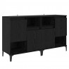 Komody 2 pcs Czarny Dąb 60 x 35 x 70 cm Materiał drewnopochodny