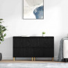 Komody 2 pcs Czarny Dąb 60 x 35 x 70 cm Materiał drewnopochodny