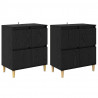 Komody 2 pcs Czarny Dąb 60 x 35 x 70 cm Materiał drewnopochodny